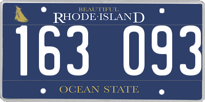 RI license plate 163093