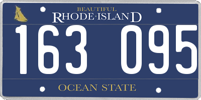RI license plate 163095