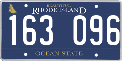 RI license plate 163096