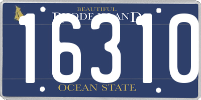 RI license plate 16310