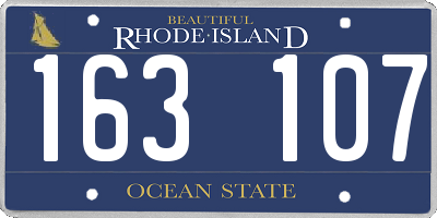 RI license plate 163107