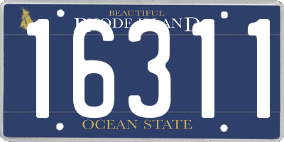 RI license plate 16311