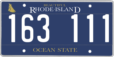 RI license plate 163111