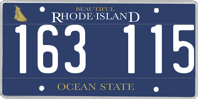 RI license plate 163115
