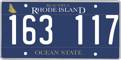 RI license plate 163117
