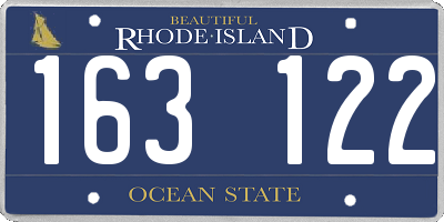 RI license plate 163122