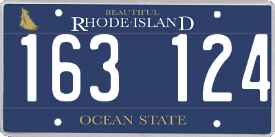 RI license plate 163124