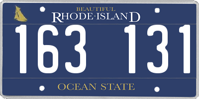 RI license plate 163131