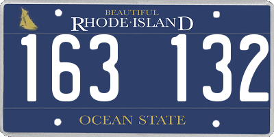 RI license plate 163132