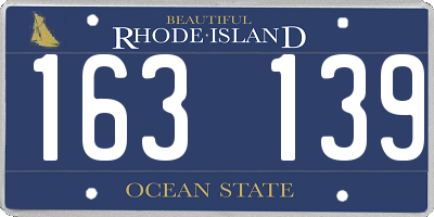 RI license plate 163139
