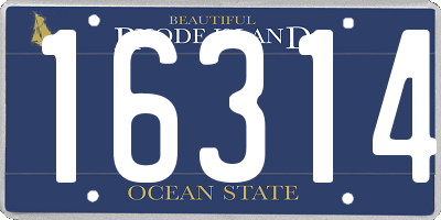RI license plate 16314