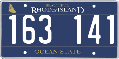 RI license plate 163141