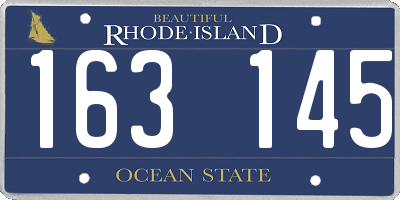 RI license plate 163145
