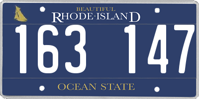 RI license plate 163147
