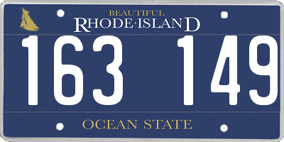 RI license plate 163149