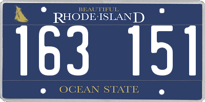 RI license plate 163151