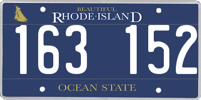 RI license plate 163152