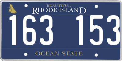 RI license plate 163153