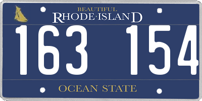RI license plate 163154