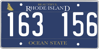 RI license plate 163156