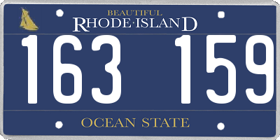RI license plate 163159