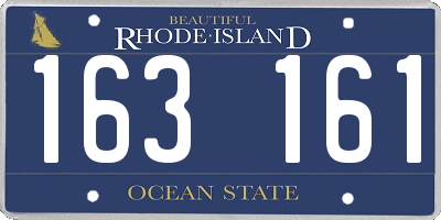 RI license plate 163161
