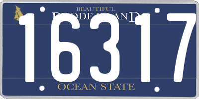 RI license plate 16317