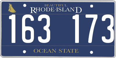 RI license plate 163173