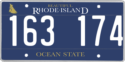 RI license plate 163174