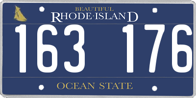 RI license plate 163176