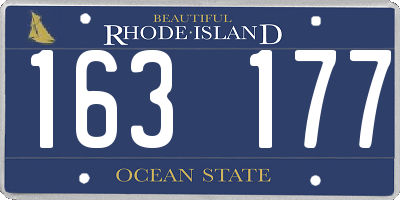 RI license plate 163177