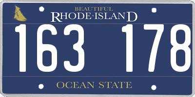 RI license plate 163178