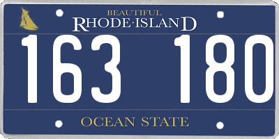 RI license plate 163180