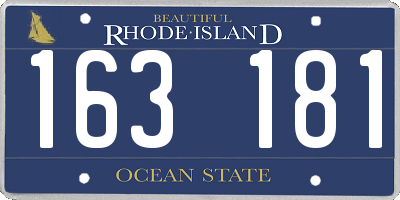 RI license plate 163181