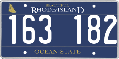 RI license plate 163182