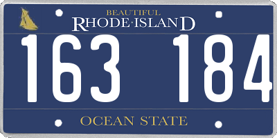 RI license plate 163184