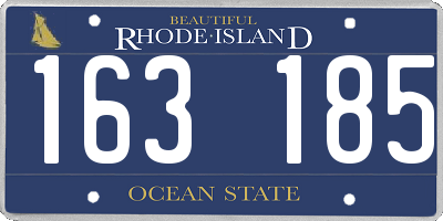RI license plate 163185