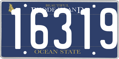 RI license plate 16319