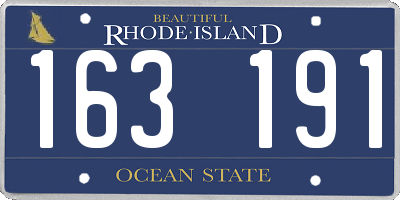 RI license plate 163191