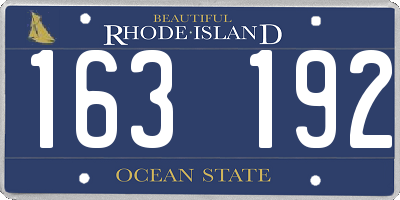 RI license plate 163192