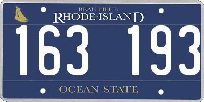 RI license plate 163193