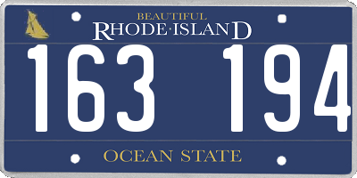 RI license plate 163194