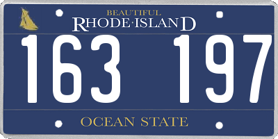 RI license plate 163197