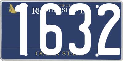 RI license plate 1632