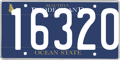 RI license plate 16320