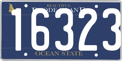 RI license plate 16323