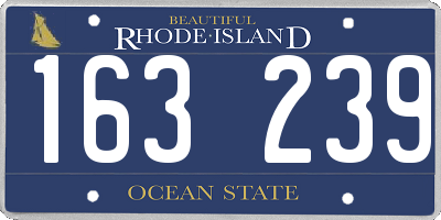 RI license plate 163239