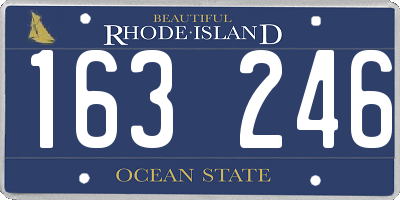 RI license plate 163246