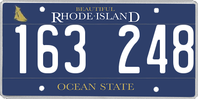 RI license plate 163248