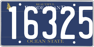 RI license plate 16325